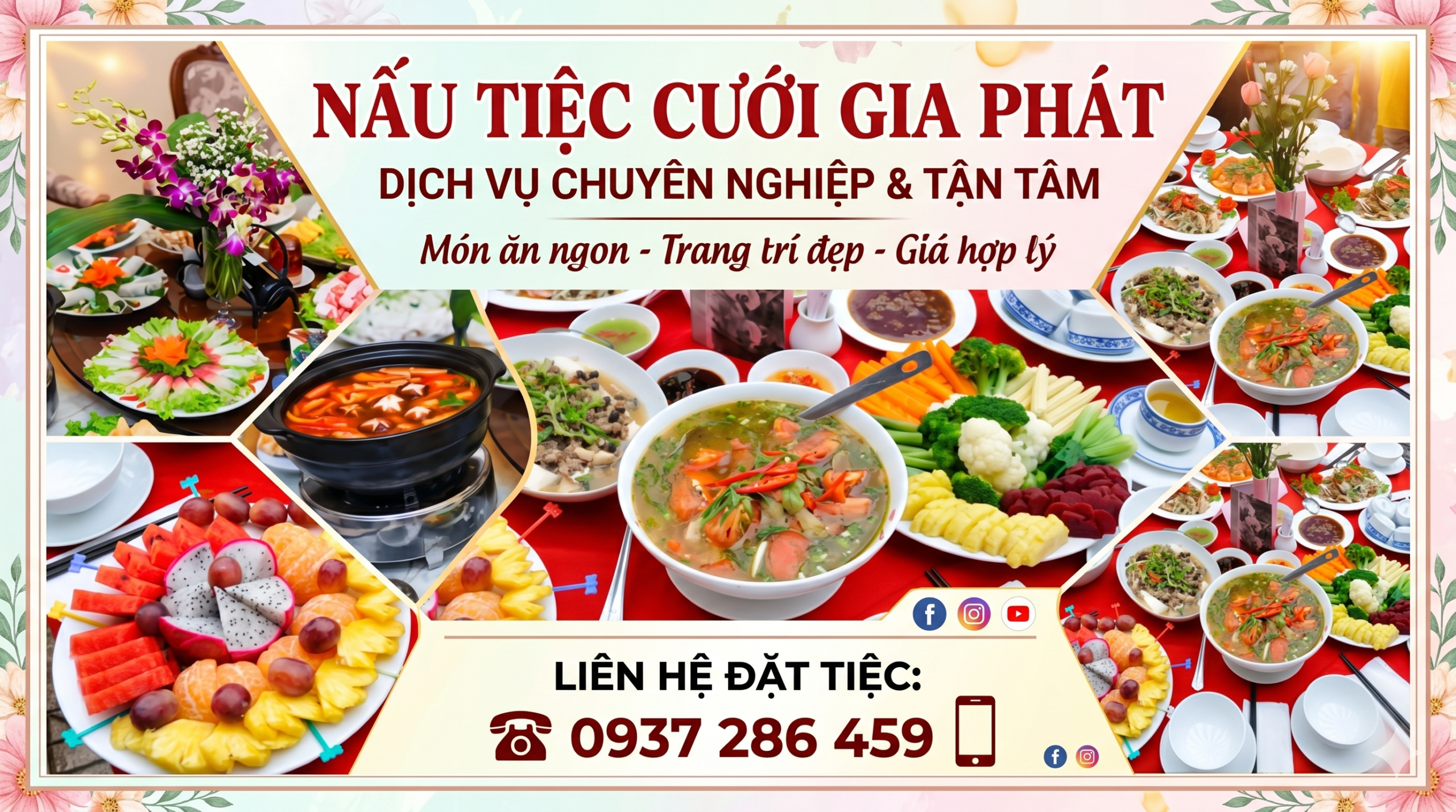nấu tiệc cưới tại nhà củ chi